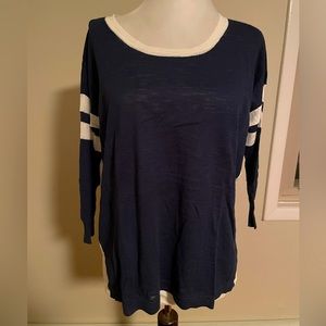 Brand new with tags J. Crew Factory Navy Blue Striped Sweater XXS